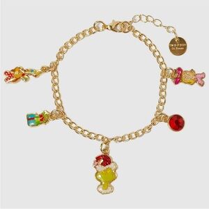 Dr. Seuss The Grinch Charm Bracelet Holiday Jewelry 7" + Extender
C3